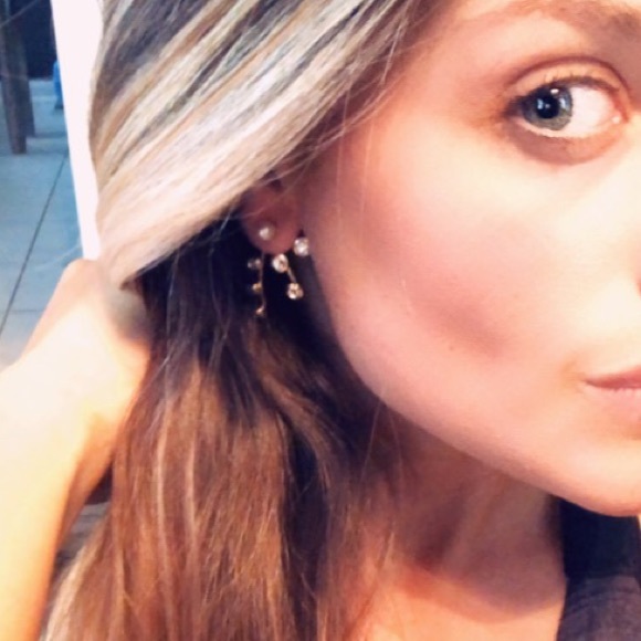 Dior Mis En Dior Crystal & Pearl Spray Earrings - Picture 4 of 6